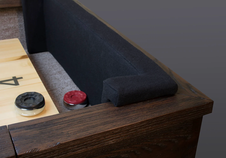 Shuffleboard End Protectors for Legacy Brand Shuffleboards with 20" Wide Playfields with Squared off Cabinets and without Flip Up LED Lights