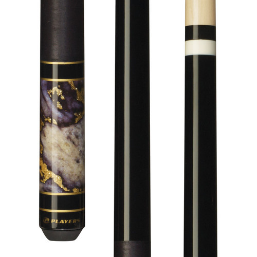 Players Obsidian Grey Cue with Black Linen Wrap