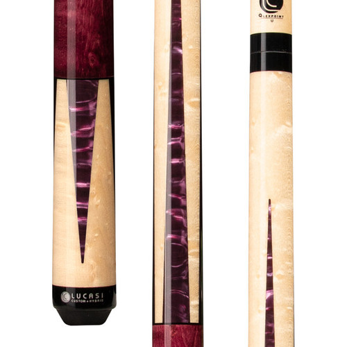 LZC17 | Purple Stained & Natural Super Birdseye Wrapless Cue