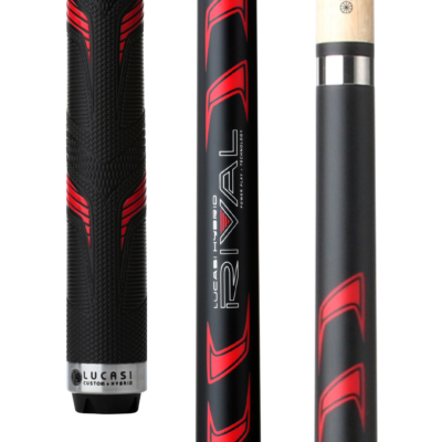 LHRV23 | Rival Black & Metallic Red Matte Finish Cue with Rival G5 Grip
