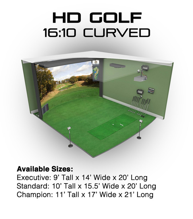 HD Golf Simulators Curved 16x10