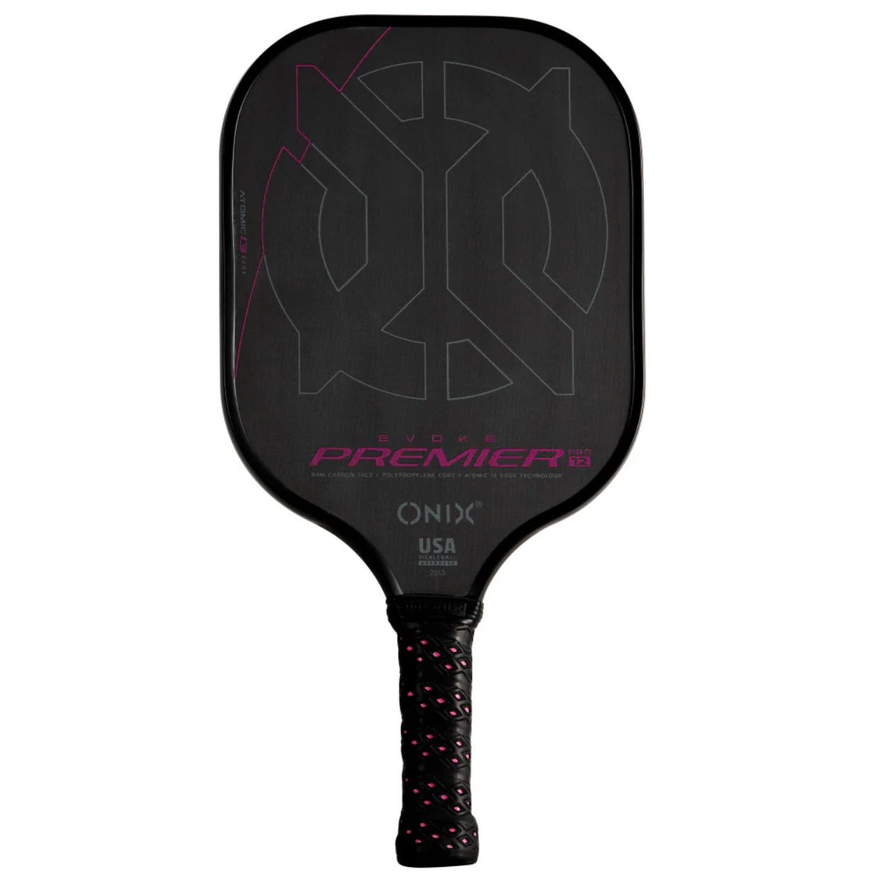 Evoke Premier Raw Carbon Pickleball Paddle Pink