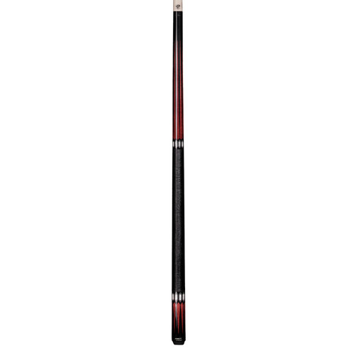 HXTC17 Cue | Black & Silk White Inlay w/Cocolobo Zebrawood & Lizard Wrap