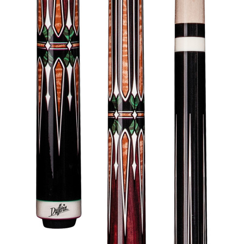 D-SE44 | Light Curly Maple, Malachite, Bone Overlays, Cocobolo Handle