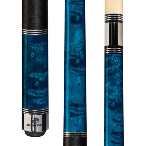 C955 | Sky Blue True Birdseye Maple w/ Solid Black Linen Wrap