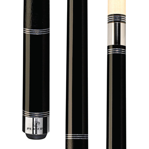 C970 | Midnight Black w/ Triple Silver Rings & Black Leatherette Wrap