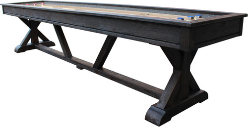 Brazos River 14' Pro-Style Shuffleboard | Weathered Black