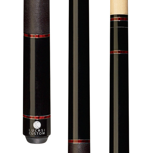 LZD6 | Midnight Black w/ Cocobolo and Silver Accent Rings, Black Linen Wrap