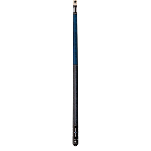 LZE7 | Luminous Blue Birdseye Maple w/ Imt.Bone and Blue Luster Inlays, Black and Blue Linen Wrap