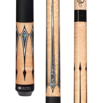 LUX52 | Antique Wash Birdseye Maple, Mother-Of-Pearl points, Matte Black Handle
