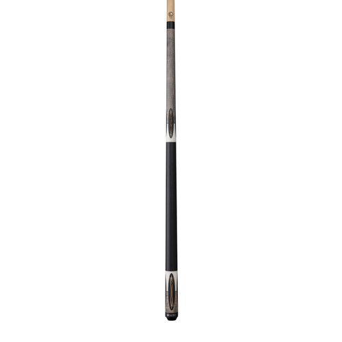 LUX66 | Matte Grey Washed Birdseye Maple, Black Oval w/ Bocote & White Recon inlays, Matte Black Wrapless Handle, Slim Upgrade