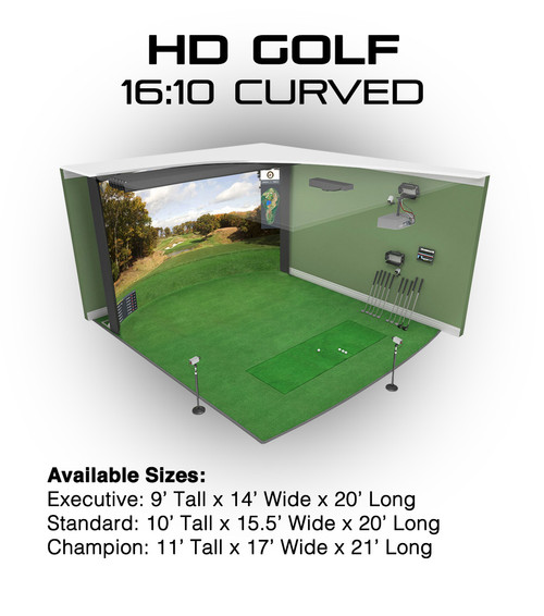 HD Golf Simulators Curved 16x10
