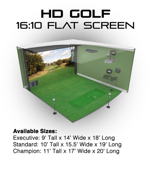 HD Golf Simulators Flat 16x10