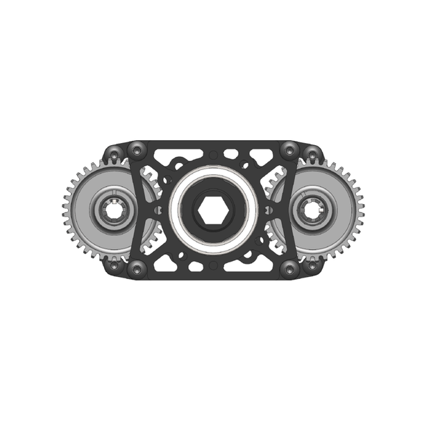 2 Motor Gearbox - Through Bore - Base Kit