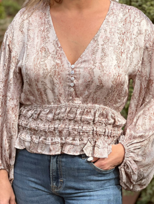 ON SALE- Mauve Python Top