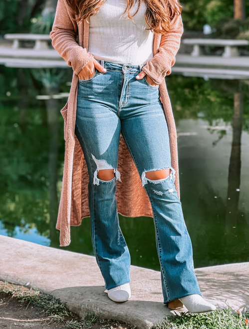 ON SALE- Happi Mid Rise Flare Jeans