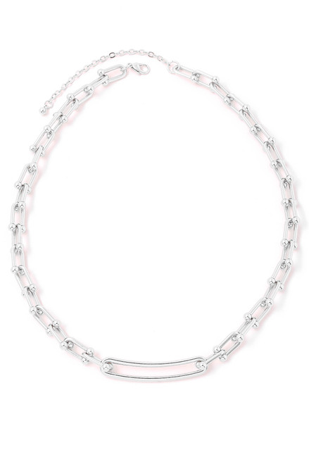 ON SALE-Silver Chunky Chain Necklace