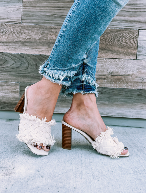 Cayra Woven Fringe Heel