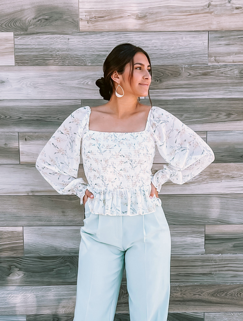 Mabel White Floral Top
