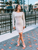Champagne Sequin Long Sleeve Dress
