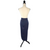 ON SALE- Blue Twist Waist Midi Skirt