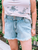 ON SALE - Plus Size Light Washed Button Fly Cut off Jean Shorts