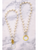 Tasman Freshwater Pearl Necklace with Hammered Ring Pendant