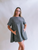 Silver Lurex Round Neck A-Line Mini Dress