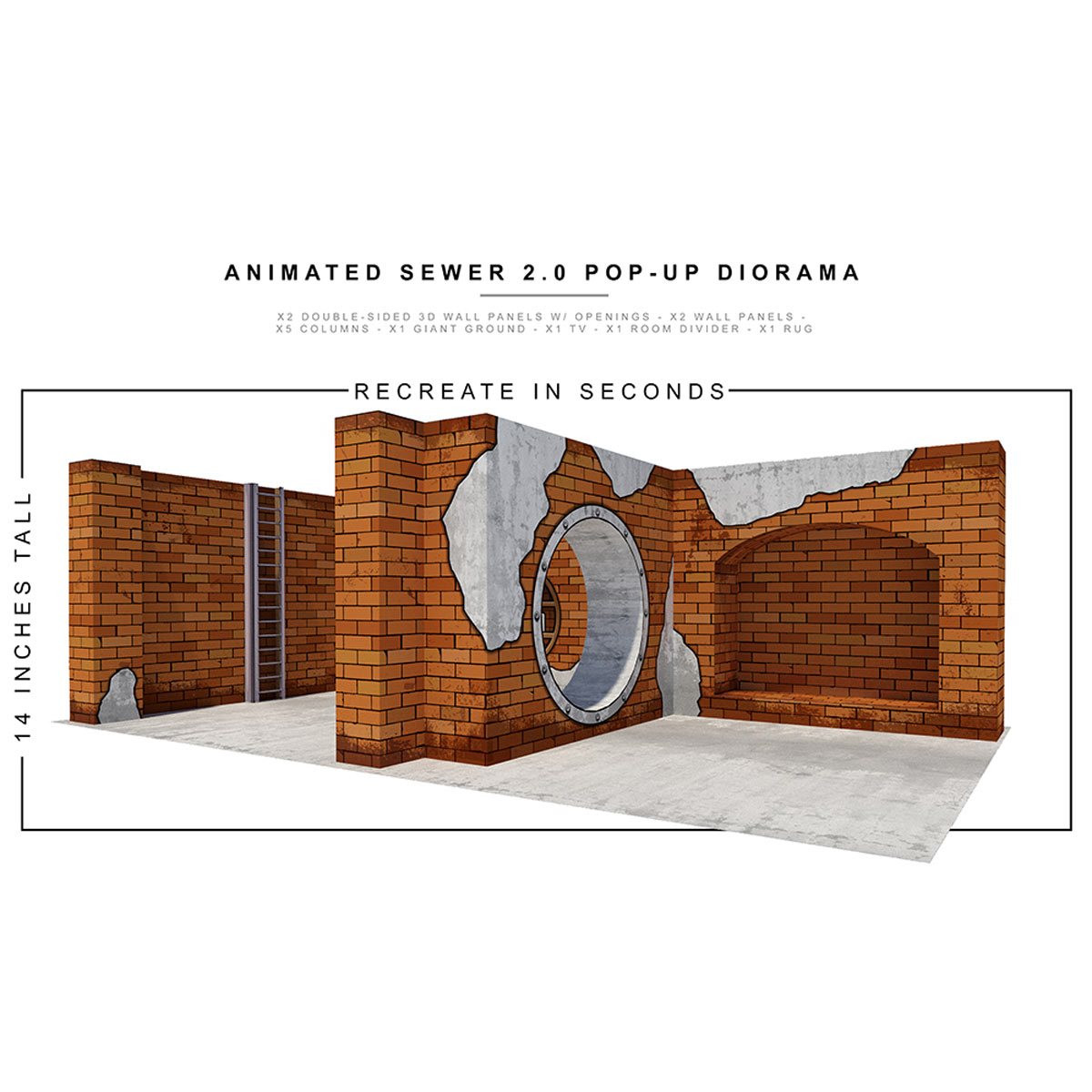 ANIMATED UNDERGROUND SEWER 2.0 Pop-Up 1:12 Scale Action Figure