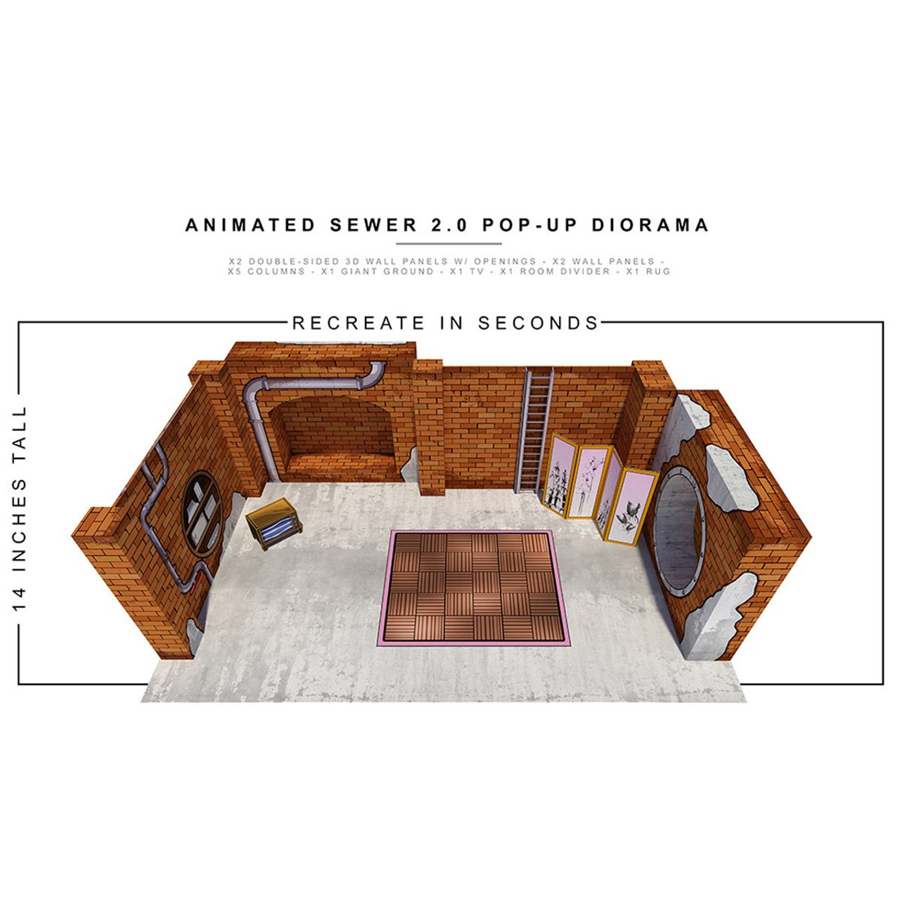 ANIMATED UNDERGROUND SEWER 2.0 Pop-Up 1:12 Scale Action