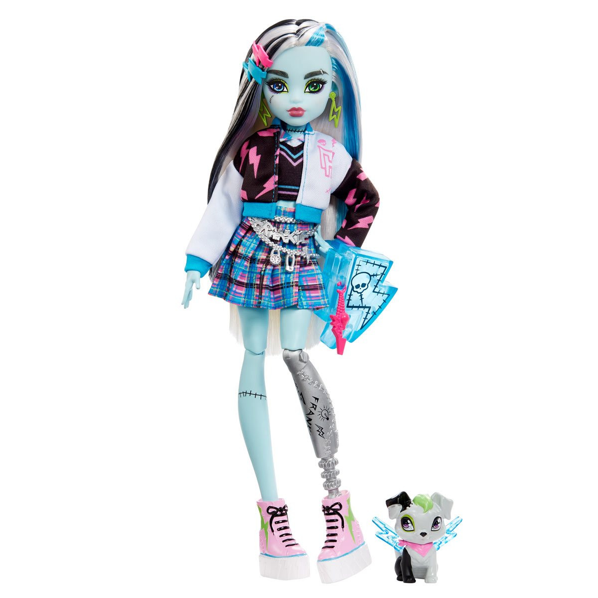 Monster High 2022 FRANKIE STEIN Doll with Pet WATZIE by Mattel - O