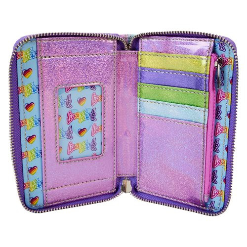 LISA FRANK COLOR BLOCK Unicorn Panda Kitten & Aliens WALLET by