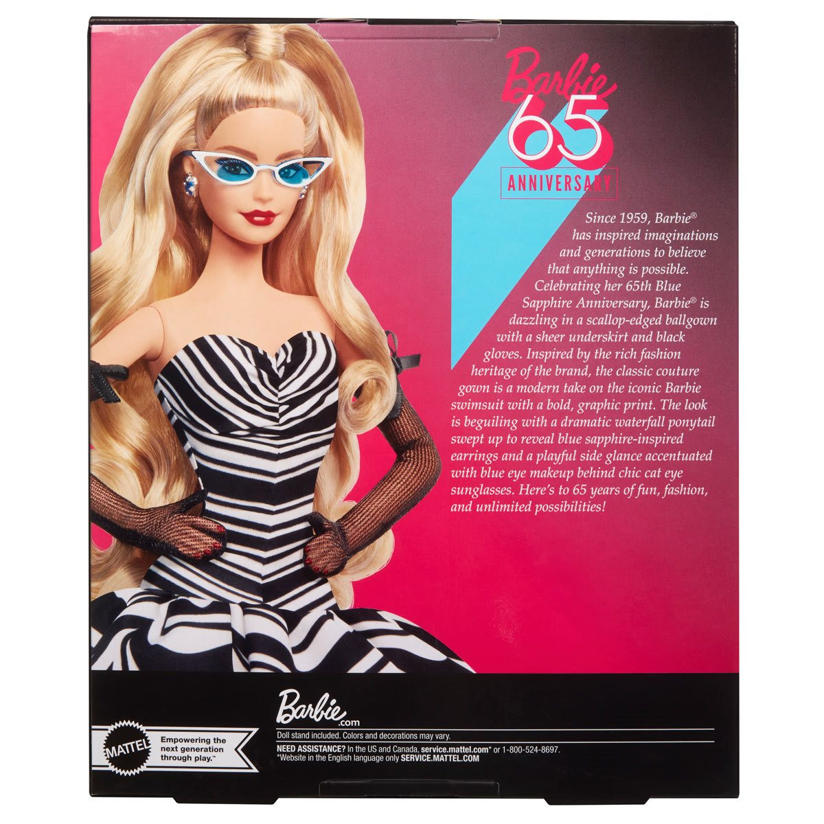 Barbie 65th Anniversary Blonde Doll Barbie Signature Collector HRM58