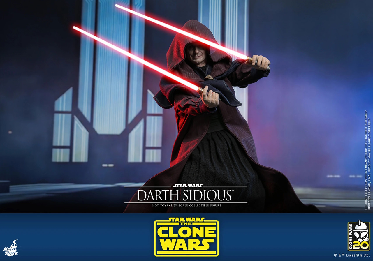 Star Wars: The Clone Wars DARTH SIDIOUS Sixth Scale 1:6 Figure by 