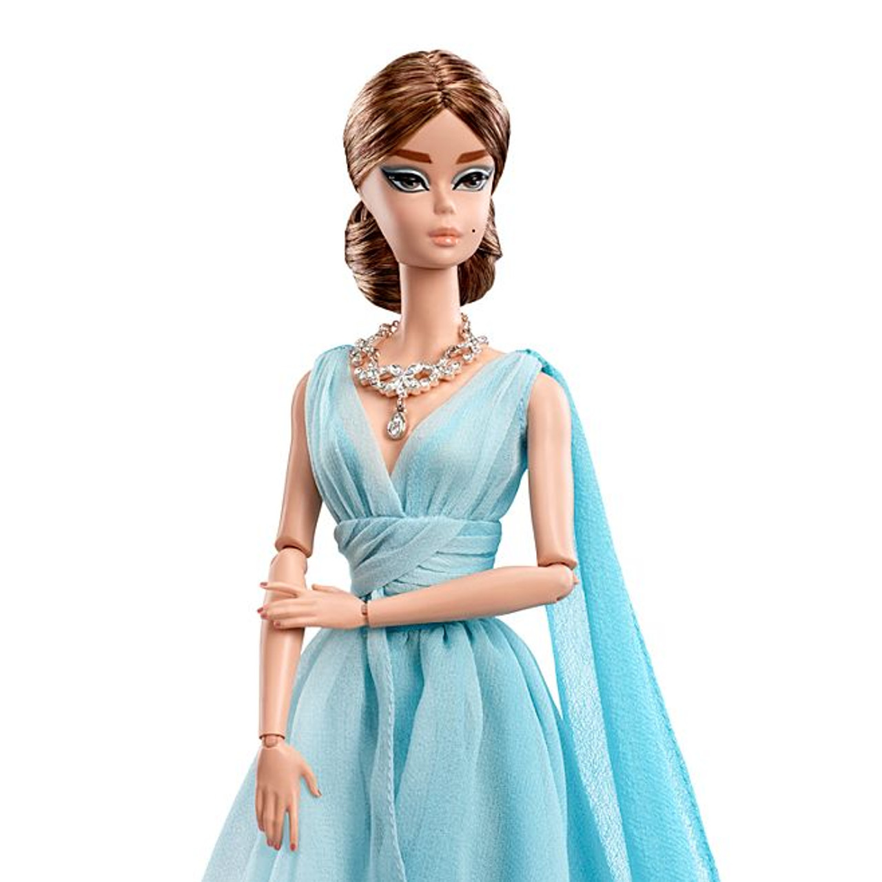 blue chiffon ball gown barbie