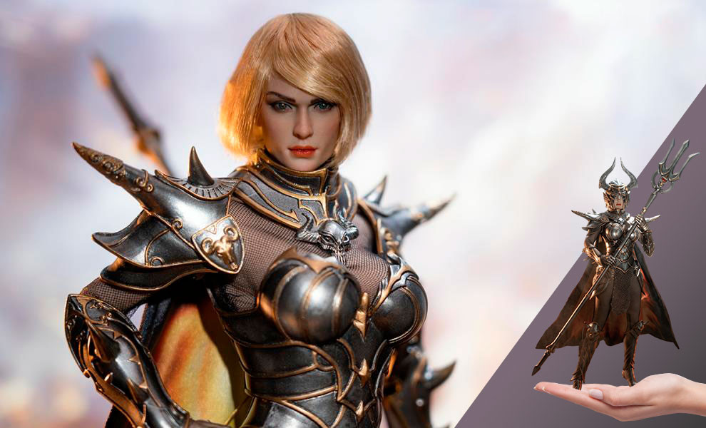 KNIGHT OF FIRE (Silver) Sixth Scale Figure by TBLeague/Phicen - O