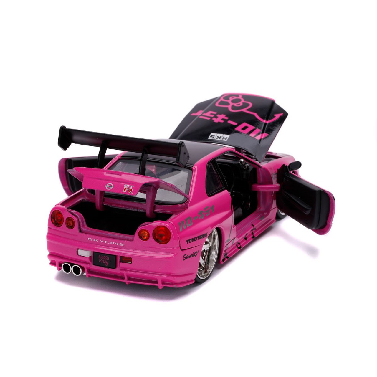 HELLO KITTY 2002 NISSAN SKYLINE GT-R-R34 1:24 Scale Die-Cast Metal