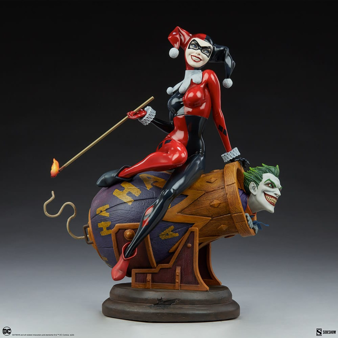 Estátua Diorama Arlequina Harley Quinn e Coringa Joker DC Comics