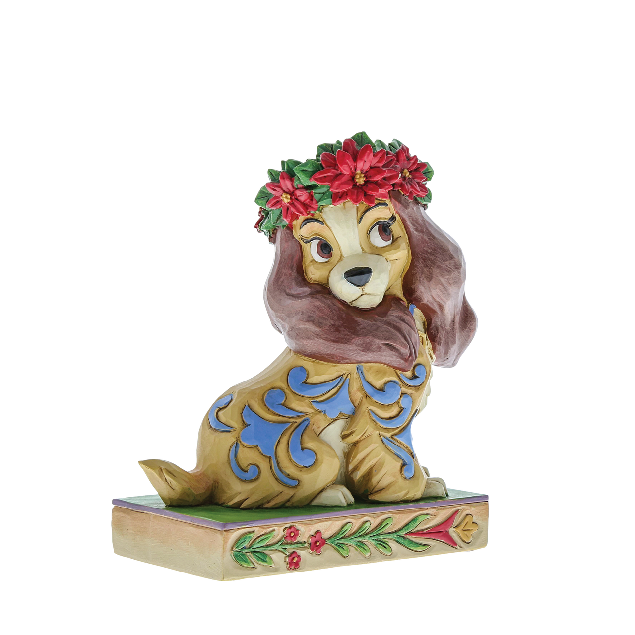 LOVELY LADY Lady And The Tramp Christmas LADY Disney Traditions 4.25  Resin Figure by Jim Shore - O'Smiley's Dolls & Collectibles, LLC