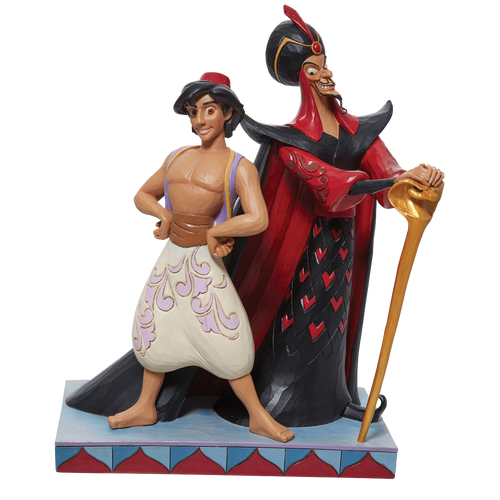 Disney Traditions Aladdin & Jafar Good vs Evil "CLEVER and CRUEL" 9.5" Statue by Jim Shore (6011927)