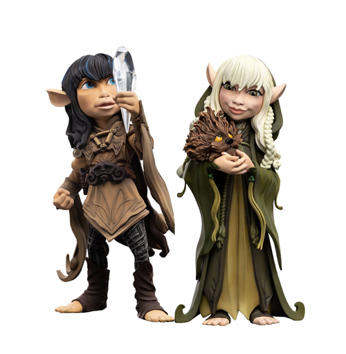 Jim Henson's The Dark Crystal "JEN & KIRA with FIZZGIG" Mini Epic GELFLING Statues by WETA Workshop (38177)