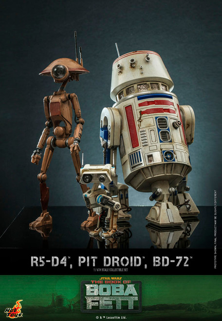 Star Wars: The Book Of Boba Fett R5-D4, PIT DROID, and BD-72 Sixth Scale 1:6 Action Figure by HOT TOYS TMS086 (904943)