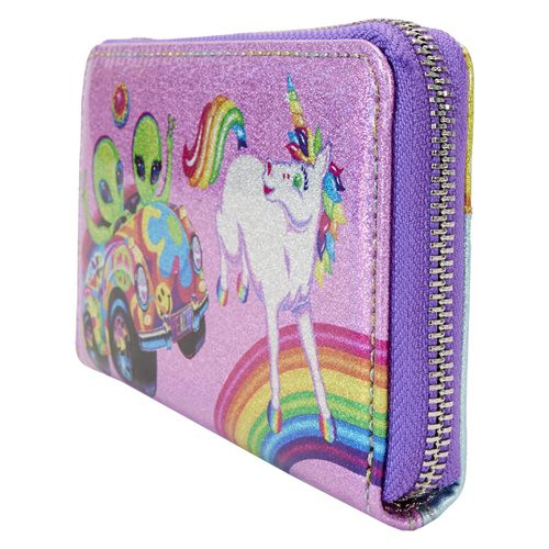 LISA FRANK COLOR BLOCK Unicorn Panda Kitten & Aliens WALLET by
