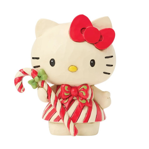 Sanrio HELLO KITTY "CANDY CANE" Christmas MINI 3.5" Resin Figurine by Jim Shore Sanrio HELLO KITTY "CANDY CANE" Christmas MINI 3.5" Resin Figurine by Jim Shore