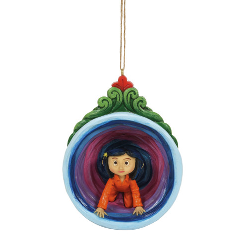 Coraline "CORALINE IN PURPLE TUNNEL" 4" Resin ORNAMENT by Jim Shore