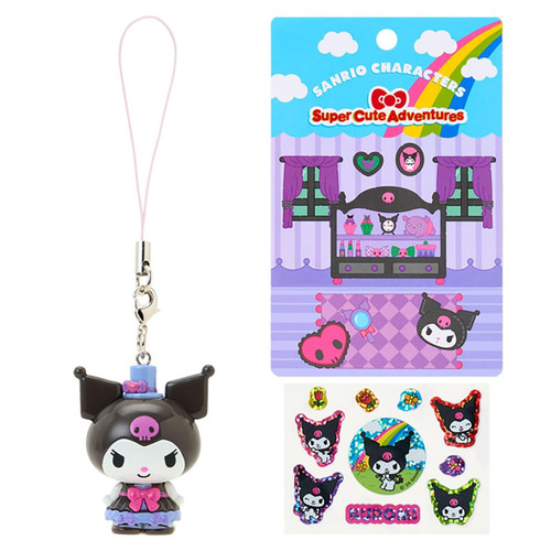 KUROMI Super Cute Adventures CHARM & STICKER SET by Sanrio Original Japan (2026)