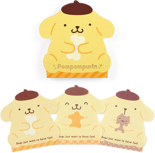Pompompurrin DIE-CUT MEMO PAD (Expressions Series) Stationary by Sanrio Original Japan (2026)