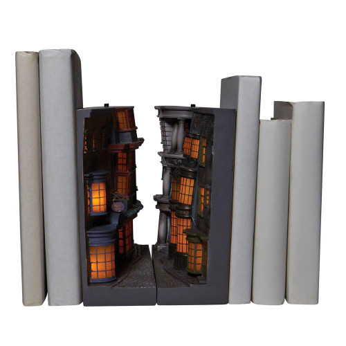 DIAGON ALLEY LIGHT-UP BOOKENDS Wizarding World of Harry Potter by WB
