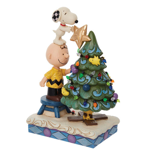 Peanuts Christmas Charlie Brown and Snoopy "FINISHING TOUCHES" 8.3" Figurine by Jim Shore
