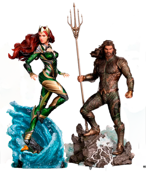 DC Comics Zack Snyder's Justice League AQUAMAN & MERA Limited Edition 1:10 BDS Art Scale Statue by Iron Studios (910397)